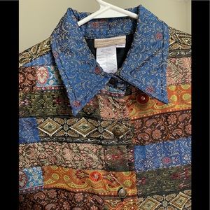 Coldwater Creek Quilt Shirt, Long Sleeve, PS